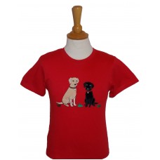 Labradors Red Tee shirt