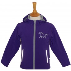 Silhouette Ponies childrens soft shell jacket purple