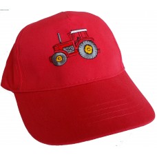 Tractor baseball cap - Red (Green Tractor)