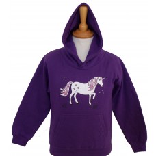 Unicorn Children's Hoodie Purple